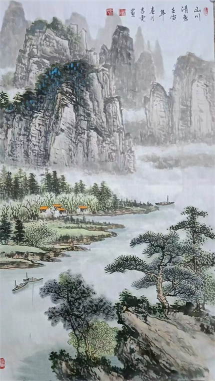 著名国画家程吉虎山水作品鉴赏(图5)